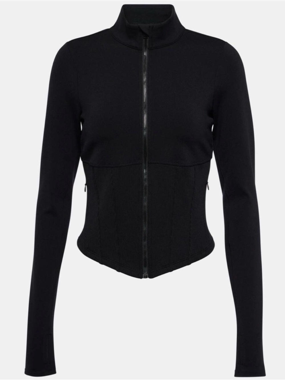 ALO Yoga Airbrush Corset Jacket in Black Size Small NWT